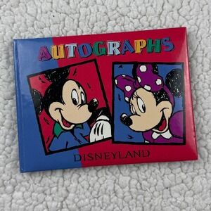 Vintage Disneyland Autograph Book Mickey Minnie Ariel Aladdin Signed Souvenir